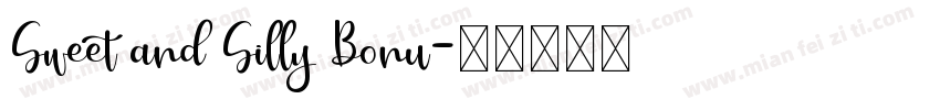 Sweet and Silly Bonu字体转换